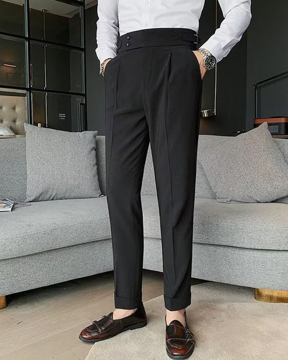 Pantalon Hommes Poche Unie Décontracté Robe