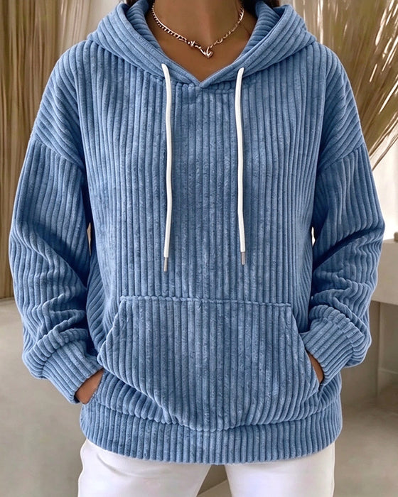 Hoodie Unie Cordon Décontracté