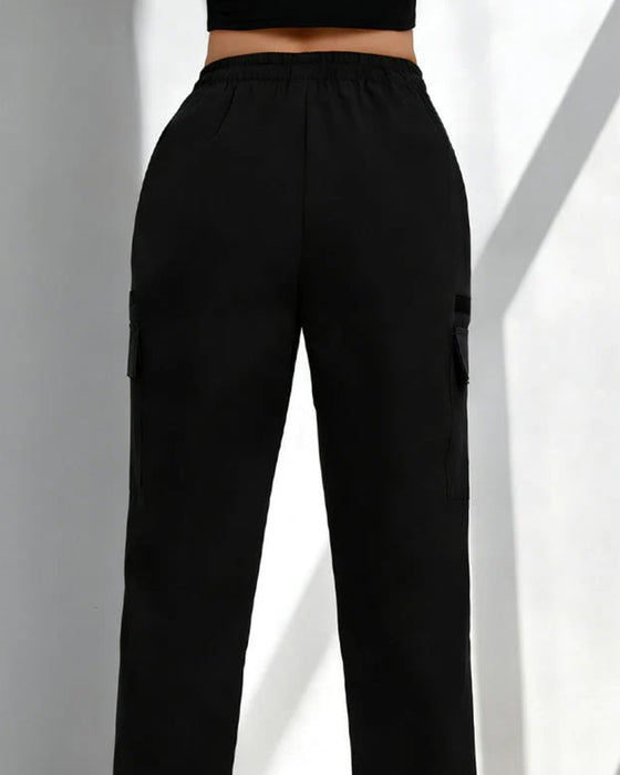 Pants Cordon Détendu Casual Cargo