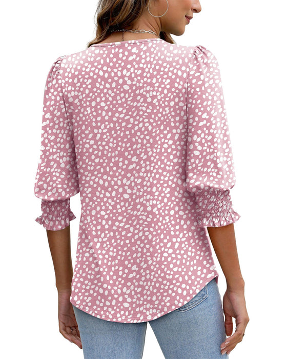 Blouse Manche Bouffante Imprimée