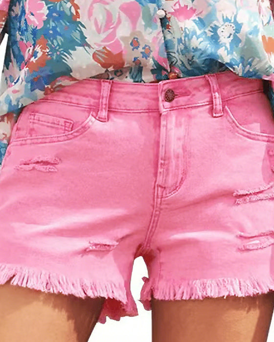 Short Brut Ourlet Denim