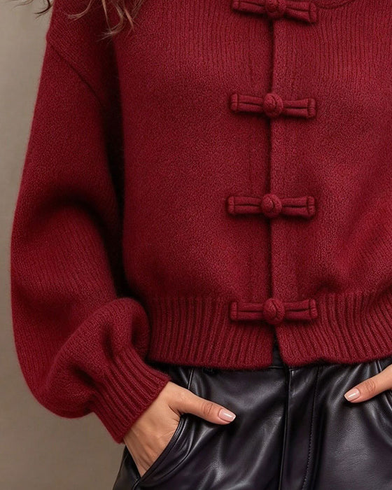 Cardigan Uni À Capuche Pull