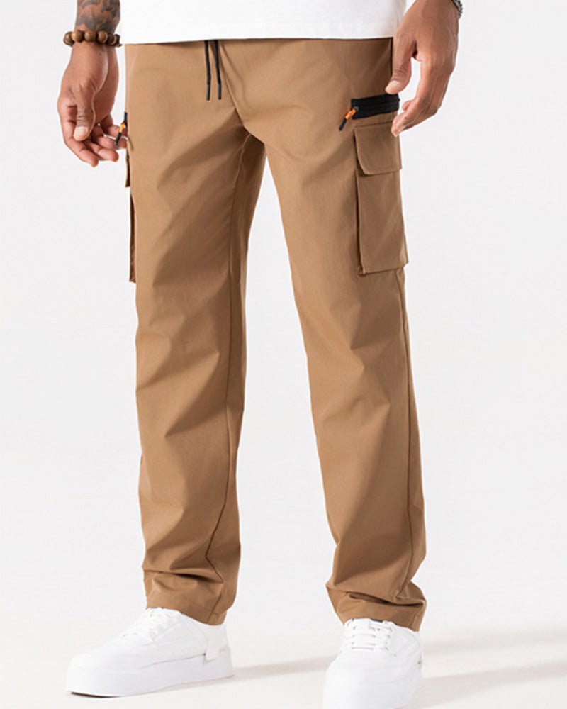 Pantalon Ample Décontracté Multi-Poches Cargo