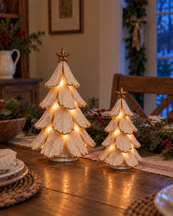 🎄🌙 Figurine Vintage De Sapin De Noël Lumineux
