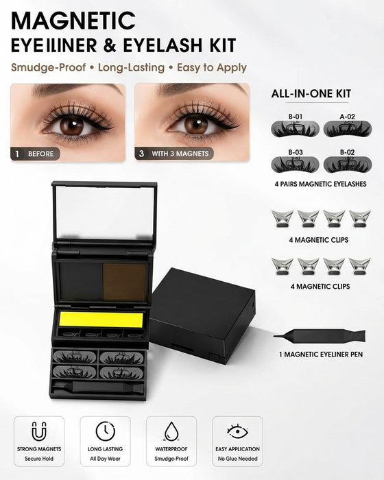 3-In-1 Eyeliner Und Wimpernstempel-Set