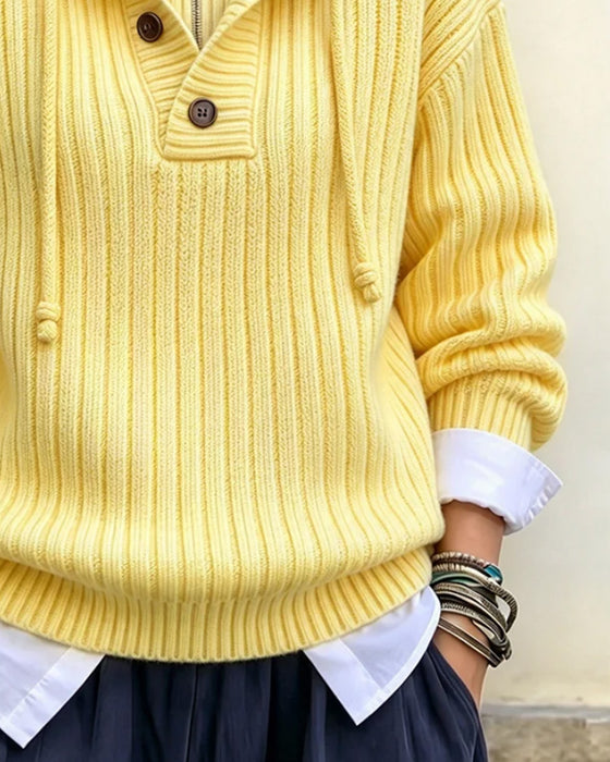 Pull Demi-Zip À Capuche Cordon