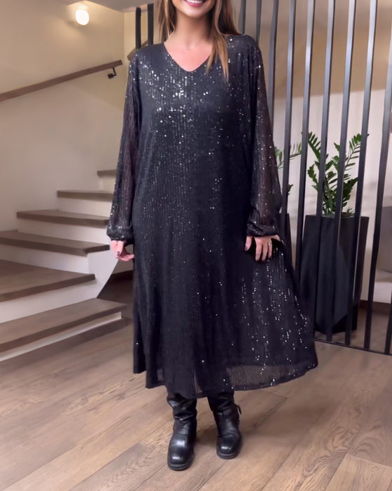 Robe Tendance Unie À Col V