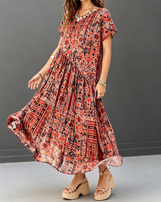 Robe Décontractée Manches Courtes