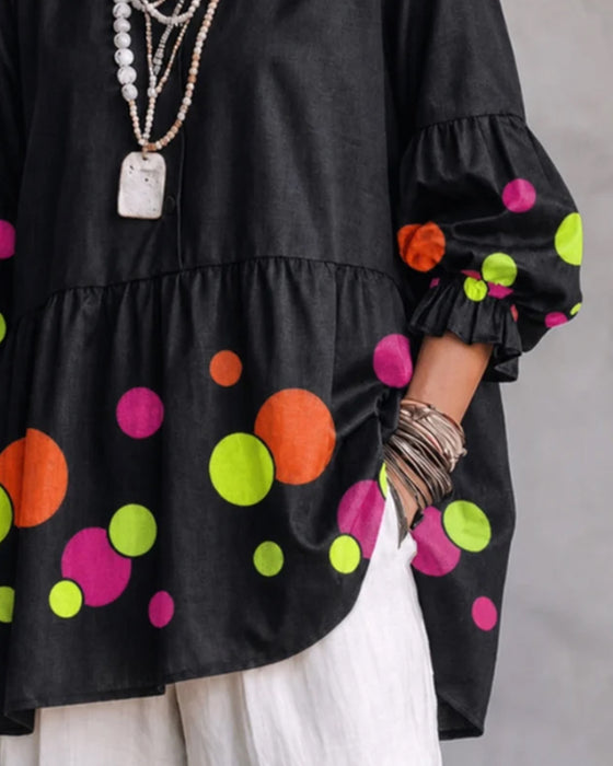 Chemisier Imprimé Pois Colorés