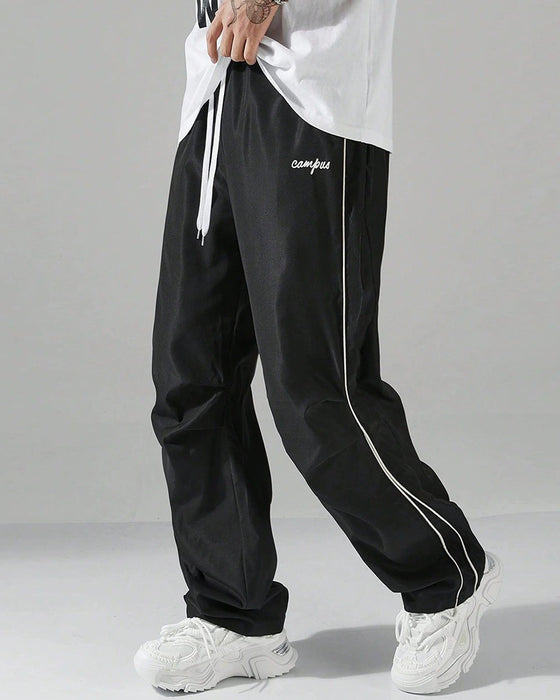 Pantalon Décontracté Ample Droit Long