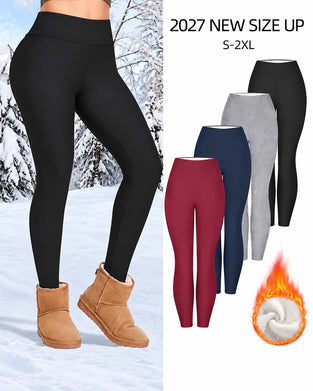 Leggings D'hiver Épais Taille Haute Chauds Pantalons De Yoga