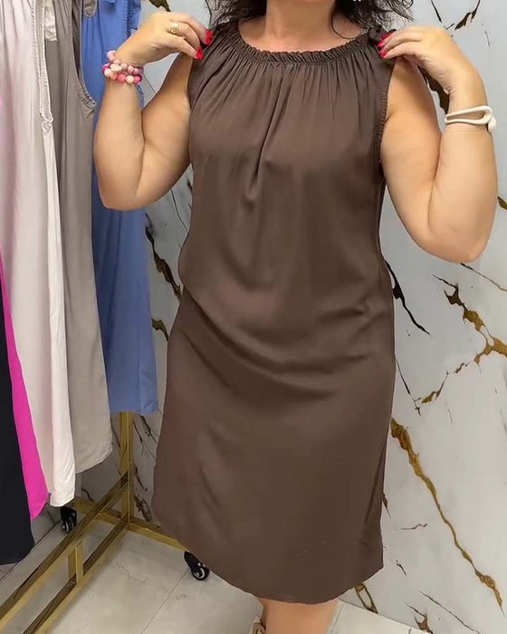 Robe Off-Shoulder Cravate Unie