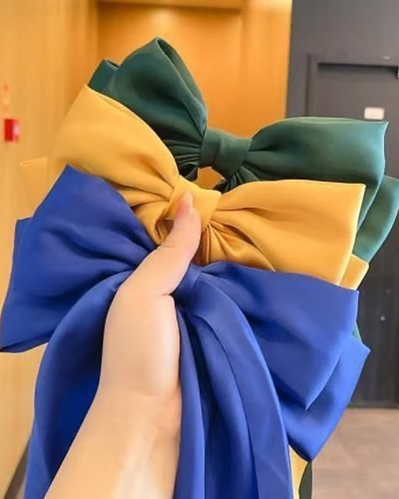 🔥 Grand Nœud Pince À Cheveux Pour Femme – Accessoire De Queue De Cheval Pour Mariage & Quotidien Avec Longue Queue