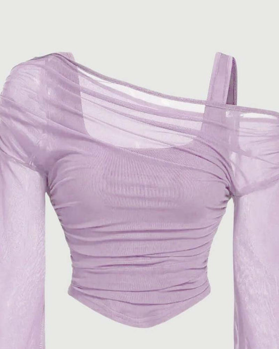 Chemisier Maille Volanté Manche Longue Cami