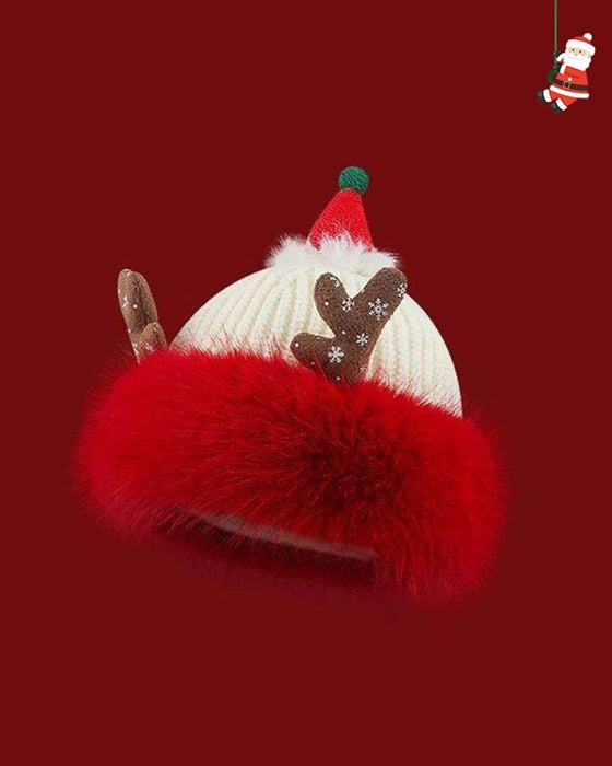 Chapeau Tricoté Joyeux De Célébration De Festival Style Noël