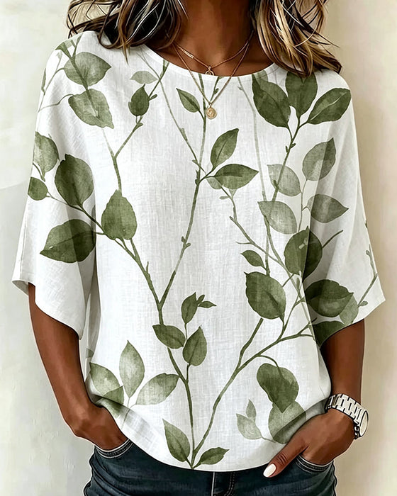 Blouse Lâche Lavage À L'Encre