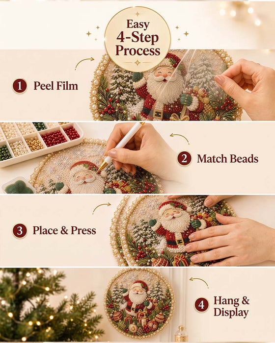🌸🌻 Kit de Couronne Suspendue en Perles Artistiques pour les Quatre Saisons et les Fêtes 🍂🎄