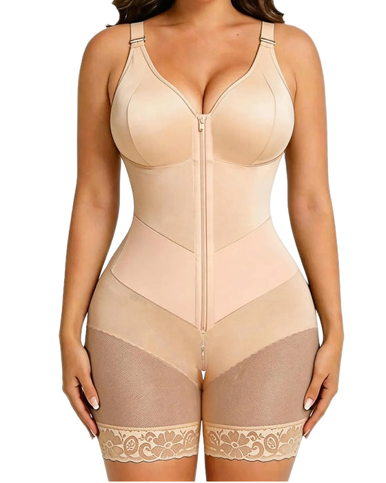 Body Gainant Femme Fermeture Éclair Dentelle Contrôle Du Ventre