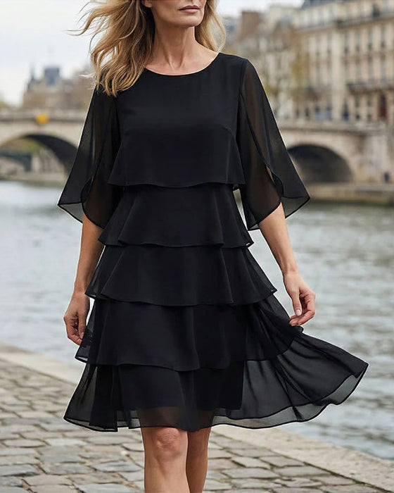 Robe Loose Col Rond Gâteau