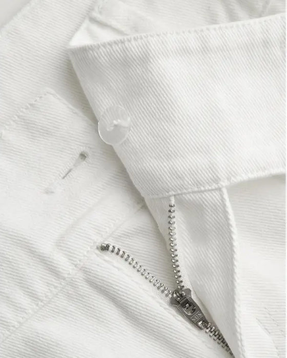 Pantalon Trois-Boutons Taille Haute Jambe Large