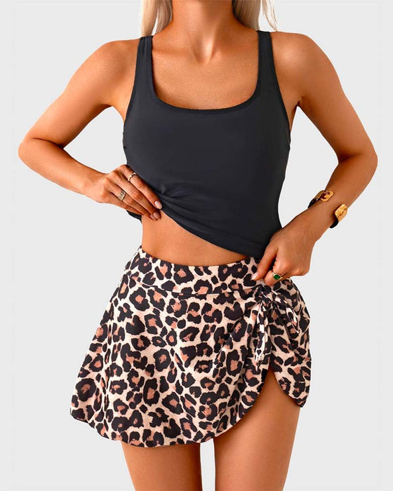 Tankini Nœud Latéral Style Vacances