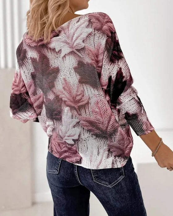 Pull Col Rond Imprimé