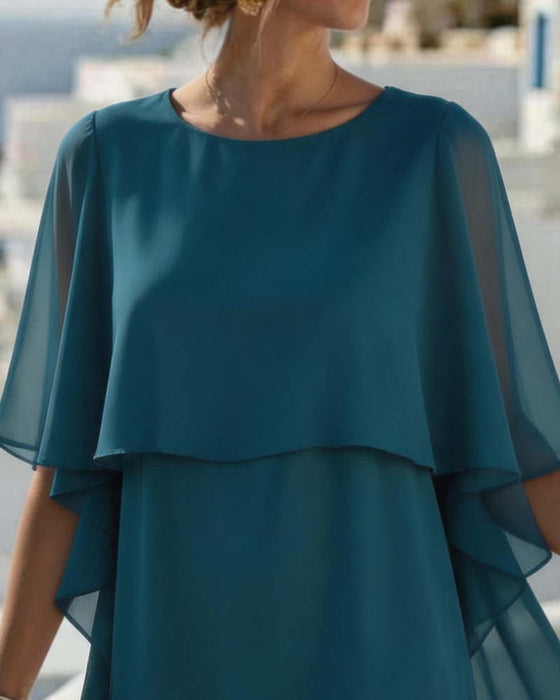 Robe Unie Décontractée Droit
