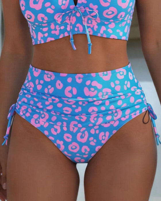 Bikini À Lacets, Motif Léopard