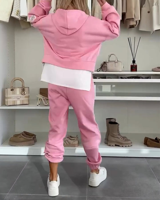 Ensemble Décontracté Sweat à Capuche Et Pantalon