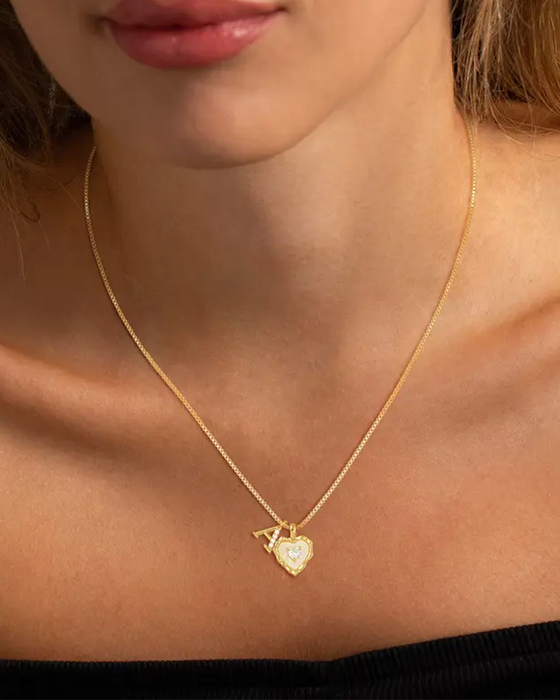 A–Z Micro-Pavé Lettre Initiale Pendentif Collier
