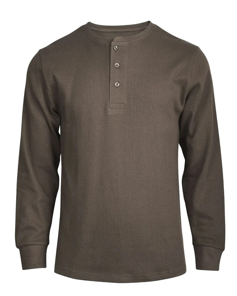 Chemise Col Rond Henley Manche Longue