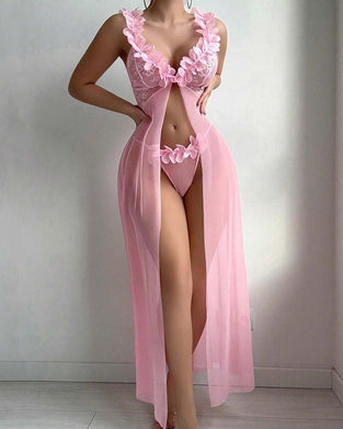 Lingerie Fleur Bretelles Transparent