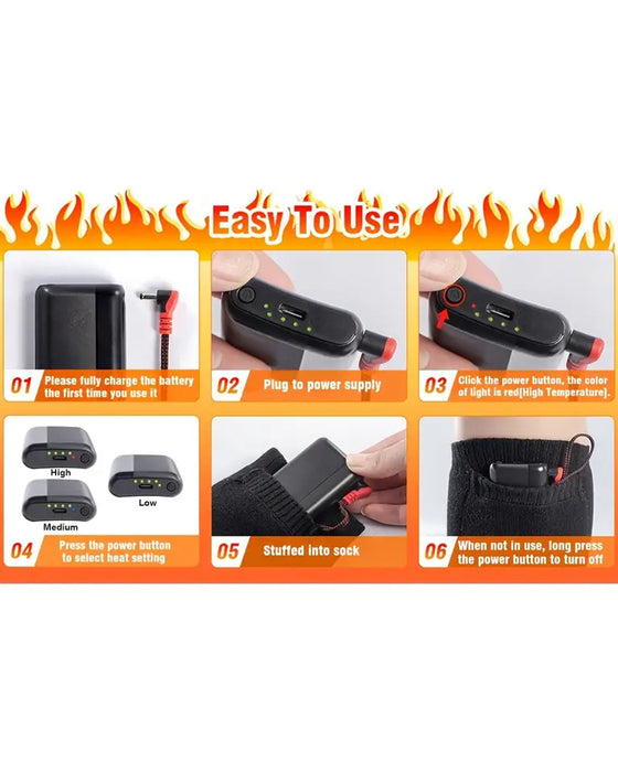 Chaussettes Chauffées