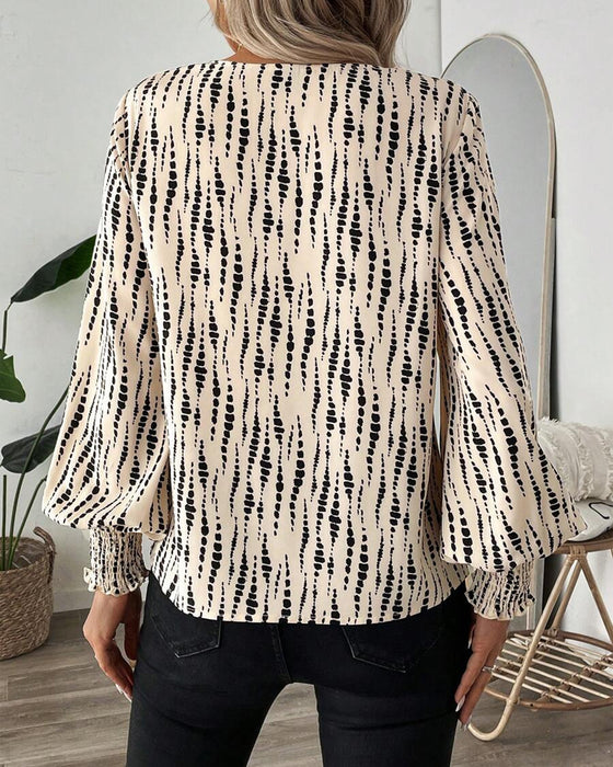 Blouse V-Neck Décontractée