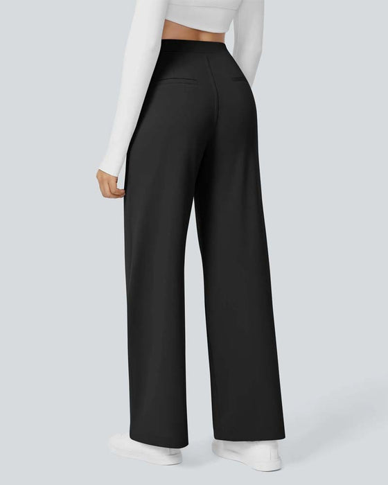 Pantalon Droit En Couleur Unie Avec Tombant Pour Costume