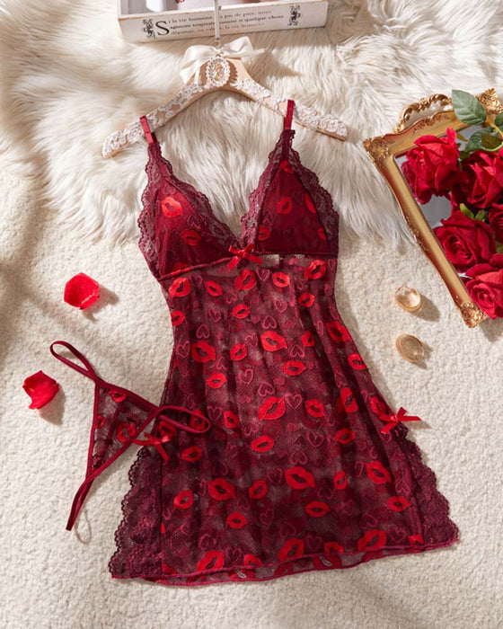 Robe Lèvre Imprimé Sommeil