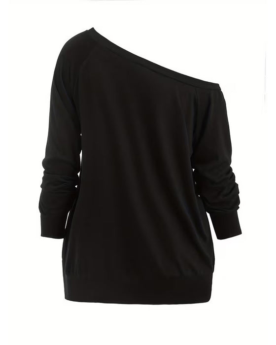 Blouse Élégante Une Épaule Attacher