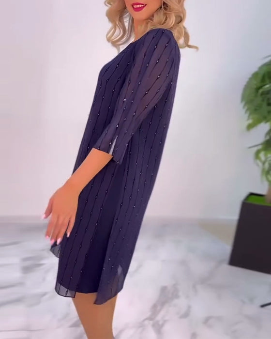 Robe Unie Plissée