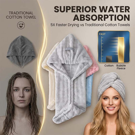 Turban Pour Cheveux Ultra-Absorbant À Séchage Rapide