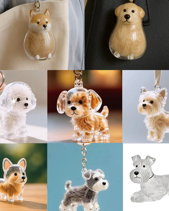 Poil De Chien Souvenir Porte Clé Capsule Mémoire Pendentif