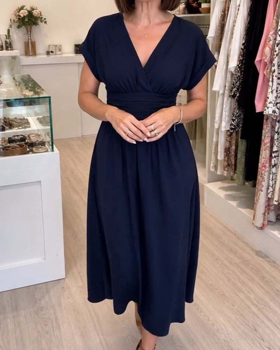 Robe Col V Cintrée Ligne A
