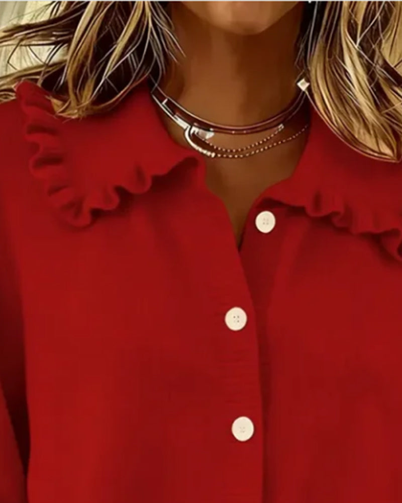 Cardigan Boutonné Avec Col Claudine