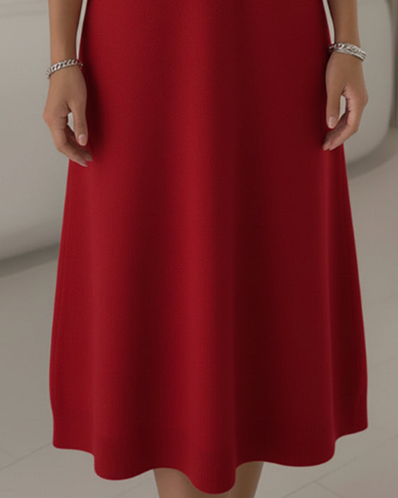 Robe À Revers Boutonnée Et Élégante