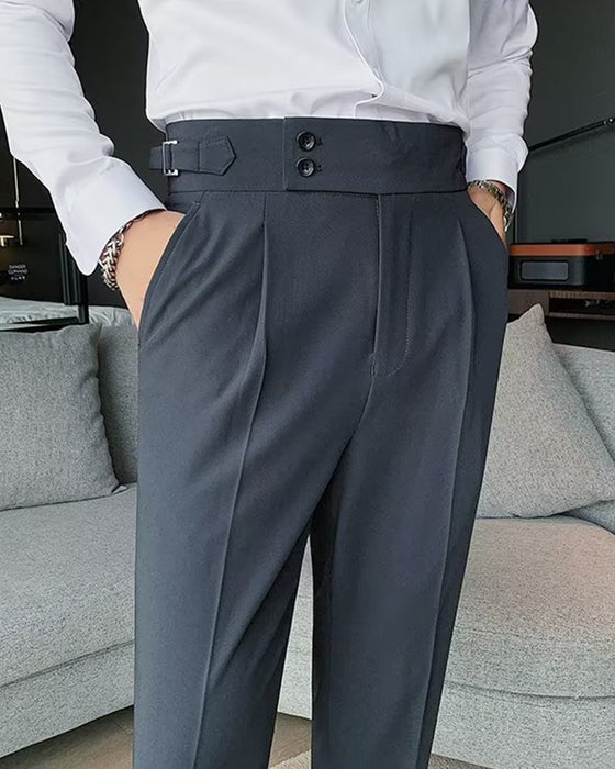 Pantalon Hommes Poche Unie Décontracté Robe