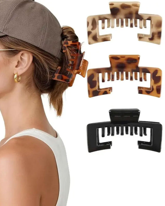 Pinces À Cheveux Plates Léopard Compatibles Avec Chapeau Pour Femme