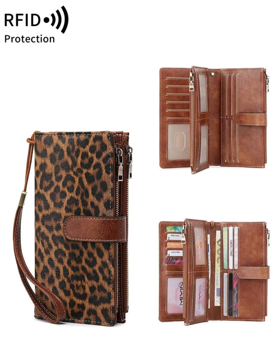 Portefeuille Long À Fermeture Éclair Pour Femme Tendance Exquis Cadeau