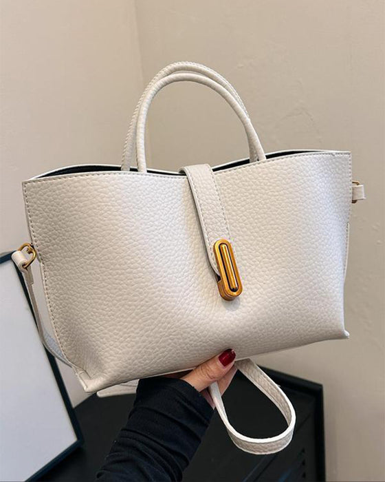 Sac À Main Élégant Uni Pour Femmes De Style Français