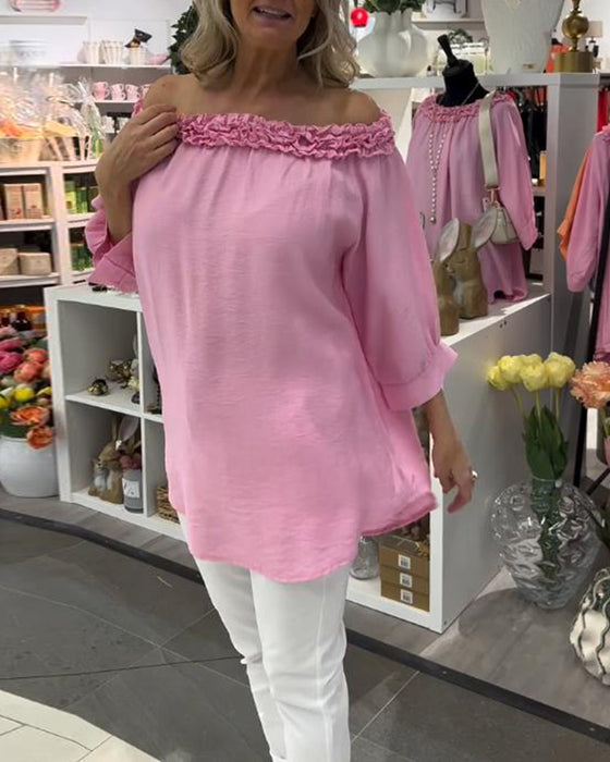Blouse Manches Courtes Fleurie Large