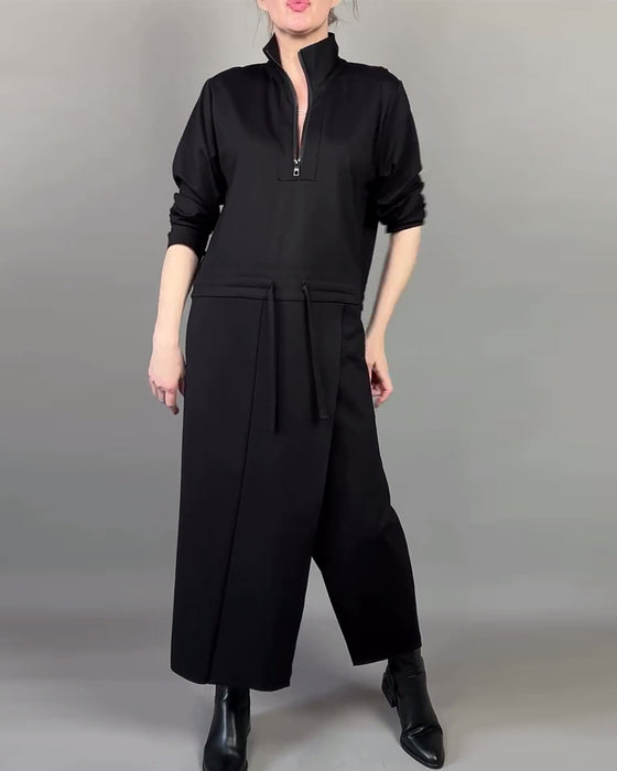 Robe Avec Col À Zip Et Allure Moderne