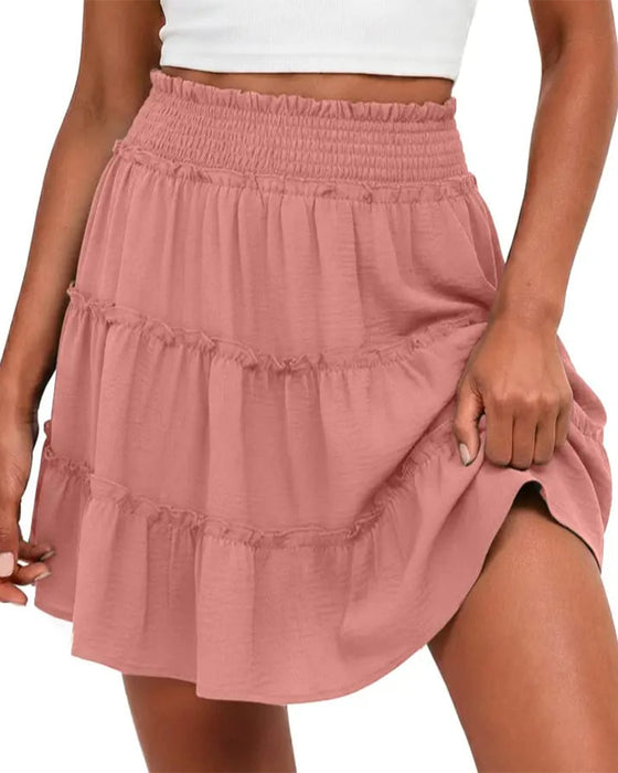 Bas Taille Élastique Avec Short Intégré